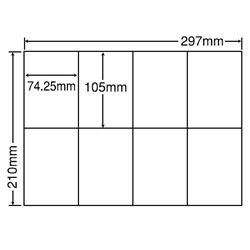 シートカットラベル A4版 8面付(1ケース500シート)