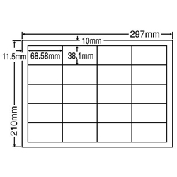 シートカットラベル A4版 20面付(1ケース500シート)