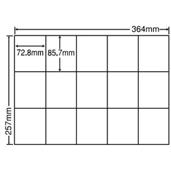 シートカットラベル B4版 15面付(1ケース500シート)