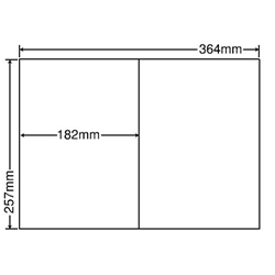 シートカットラベル B4版 2面付(1ケース500シート)