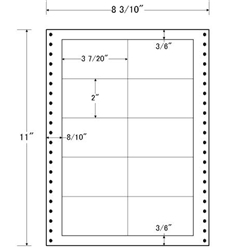 タックフォームラベル 8 3/10インチ×11インチ 10面付(1ケース500折)