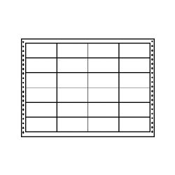 タックフォームラベル 15インチ×11インチ 24面付(1ケース500折)