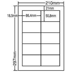シートカットラベル A4版 10面付(1ケース500シート)