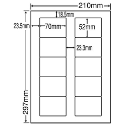 シートカットラベル A4版 10面付(1ケース500シート)