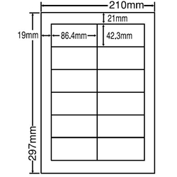 シートカットラベル A4版 12面付(1ケース500シート)