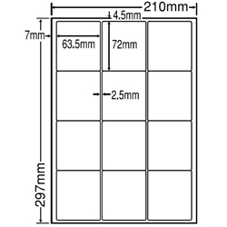 シートカットラベル A4版 12面付(1ケース500シート)