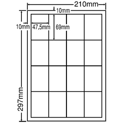 シートカットラベル A4版 16面付(1ケース500シート)