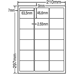 シートカットラベル A4版 18面付(1ケース500シート)