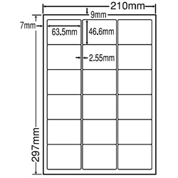 シートカットラベル A4版 18面付(1ケース500シート)