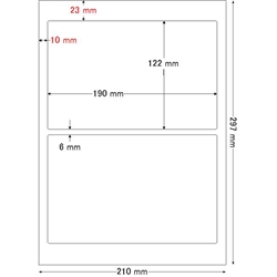 シートカットラベル A4版 2面付(1ケース500シート)