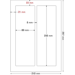 シートカットラベル A4版 2面付(1ケース500シート)