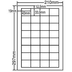 シートカットラベル A4版 32面付(1ケース500シート)