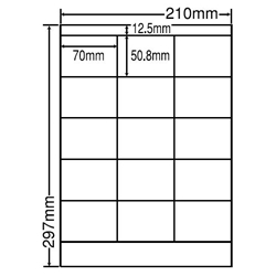 シートカットラベル A4版 15面付(1ケース500シート)