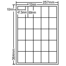 シートカットラベル B4版 25面付(1ケース500シート)