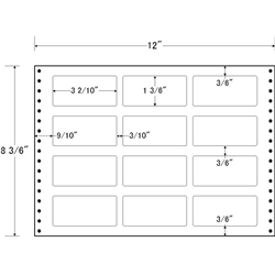 タックフォームラベル 12インチ×8 3/6インチ 12面付(1ケース500折)