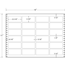タックフォームラベル 15インチ×11インチ 24面付(1ケース500折)