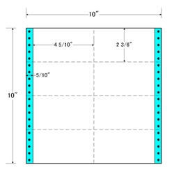 タックフォームラベル 10インチ×10インチ 8面付(1ケース500折)