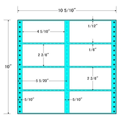 タックフォームラベル 10 5/10インチ×10インチ 8面付(1ケース500折)