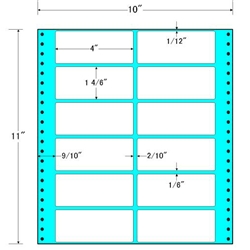 タックフォームラベル 10インチ×11インチ 12面付(1ケース500折)