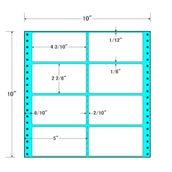 タックフォームラベル 10インチ×10インチ 8面付(1ケース500折)