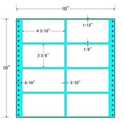 タックフォームラベル 10インチ×10インチ 8面付(1ケース500折)