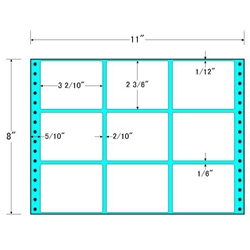 タックフォームラベル 11インチ×8インチ 9面付(1ケース500折)