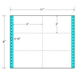 タックフォームラベル 11インチ×9インチ 6面付(1ケース500折)