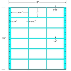 タックフォームラベル 12インチ×13インチ 18面付(1ケース500折)