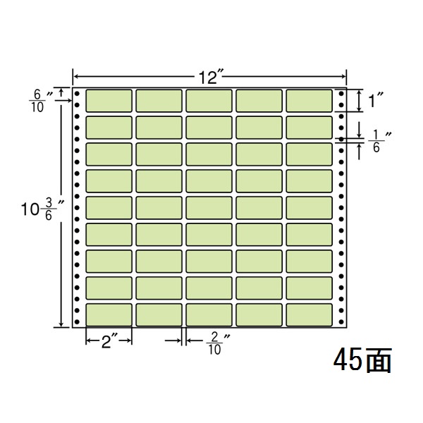 タックフォームラベル 12インチ×10 3/6インチ 45面付(1ケース500折)
