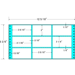 タックフォームラベル 12 5/10インチ×6 3/6インチ 9面付(1ケース1000折)