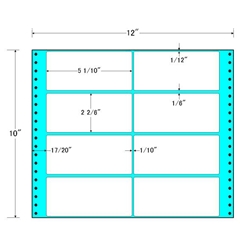 タックフォームラベル 12インチ×10インチ 8面付(1ケース500折)