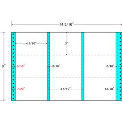 タックフォームラベル 14 5/10インチ×9インチ 9面付(1ケース500折)