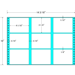 タックフォームラベル 14 3/10インチ×10インチ 9面付(1ケース500折)