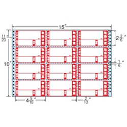 タックフォームラベル 15インチ×10インチ 12面付(1ケース500折)