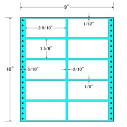 タックフォームラベル 9インチ×10インチ 10面付(1ケース500折)