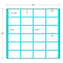 タックフォームラベル 14インチ×13インチ 24面付(1ケース500折)