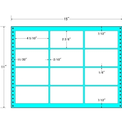 タックフォームラベル 15インチ×11インチ 12面付(1ケース500折)