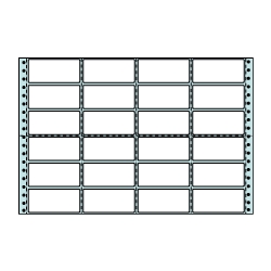 タックフォームラベル 15インチ×10インチ 24面付(1ケース500折)