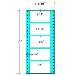 タックフォームラベル 4 5/10インチ×10インチ 5面付(1ケース1000折)