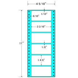 タックフォームラベル 4 5/10インチ×11インチ 6面付(1ケース1000折)
