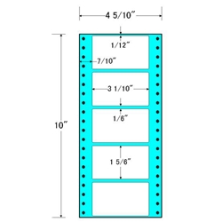 タックフォームラベル 4 5/10インチ×10インチ 5面付(1ケース1000折)