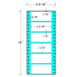 タックフォームラベル 4 5/10インチ×10インチ 6面付(1ケース1000折)