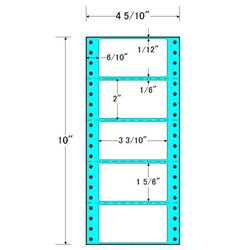 タックフォームラベル 4 5/10インチ×10インチ 5面付(1ケース1000折)