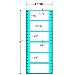 タックフォームラベル 4 5/10インチ×11インチ6面付(1ケース1000折)