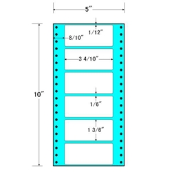 タックフォームラベル 5インチ×10インチ 6面付(1ケース1000折)