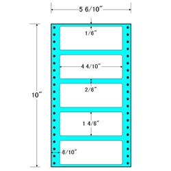 タックフォームラベル 5 6/10インチ×10インチ 5面付(1ケース1000折)