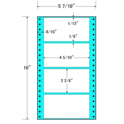 タックフォームラベル 5 7/10インチ×10インチ 4面付(1ケース1000折)