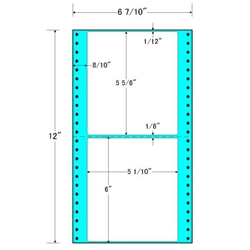 タックフォームラベル 6 7/10インチ×12インチ 2面付(1ケース1000折)