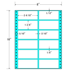 タックフォームラベル 8インチ×10インチ 12面付(1ケース500折)