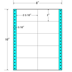 タックフォームラベル 8インチ×10インチ 10面付(1ケース500折)